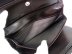 Fendi Zucca Pattern Canvas Leather Trifold Wallet Coin Purse Brown — view 6