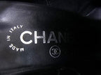 Chanel CC Logo Leather Chain Short Boots 36.5) Shoes Black — view 5