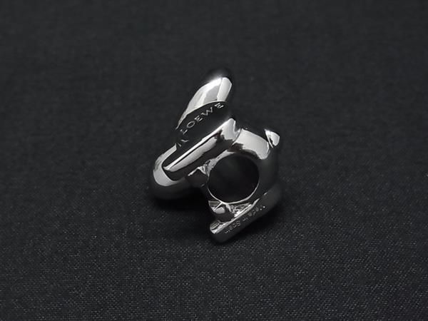 Loewe Big Bunny Dice Charm Silver Keychain — view 2