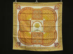 Hermes Ciels Byzantins Byzantine Carre 90 Silk Large Scarf Shawl Beige — view 2