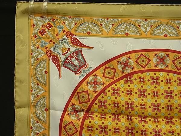 Hermes Ciels Byzantins Byzantine Carre 90 Silk Large Scarf Shawl Beige — view 3