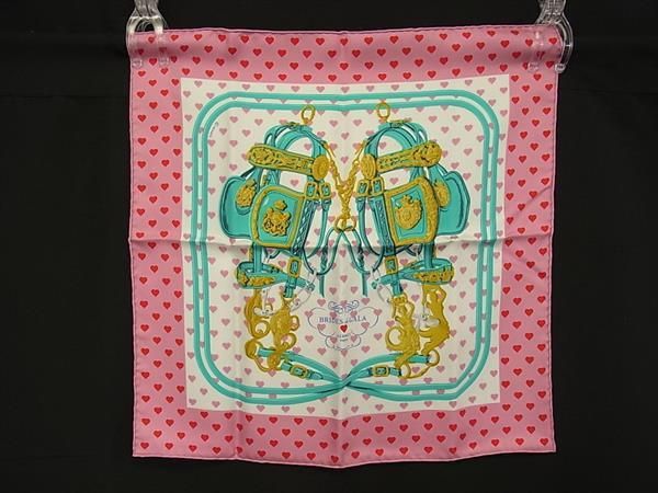Hermes Brides de Gala Love Carre 45 Petit Gavroche Silk 100% Scarf Pink — view 2