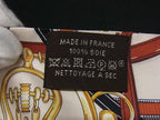 Hermes Harnais Legendaire Legendary Twill Silk 100% Ribbon Scarf Ivory — view 4