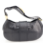 Fendi Shoulder Bag Black Logo Leather Hobo — view 8