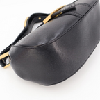 Fendi Shoulder Bag Black Logo Leather Hobo — view 6
