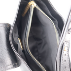 Fendi Shoulder Bag Black Logo Leather Hobo — view 9