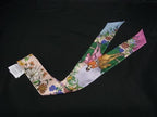 Gucci Flora Silk 100% Flower Ribbon Scarf Pink Multicolor — view 2