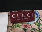Gucci Flora Silk 100% Flower Ribbon Scarf Pink Multicolor — view 3