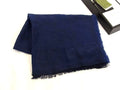 Gucci GG Pattern 76% Wool Silk 24% Scarf Shawl Navy