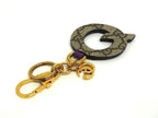 Gucci GG Marmont Pattern Alphabet Leather Key Holder Green Purple — view 2