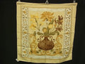 Loewe Silk 100% Flower Large Scarf Shawl Beige Multicolor