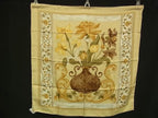 Loewe Silk 100% Flower Large Scarf Shawl Beige Multicolor