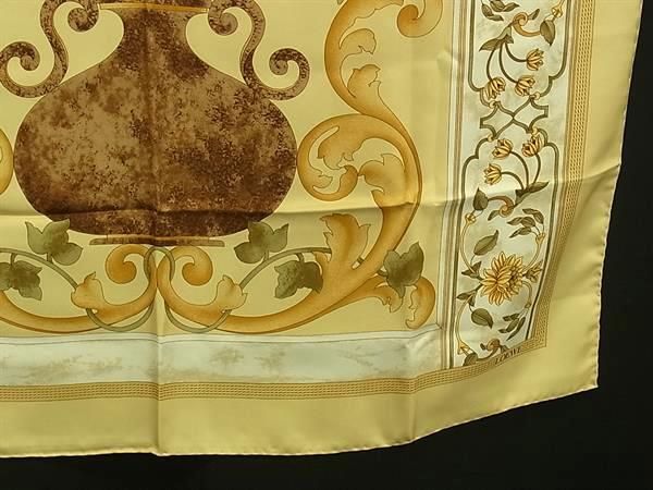Loewe Silk 100% Flower Large Scarf Shawl Beige Multicolor — view 3