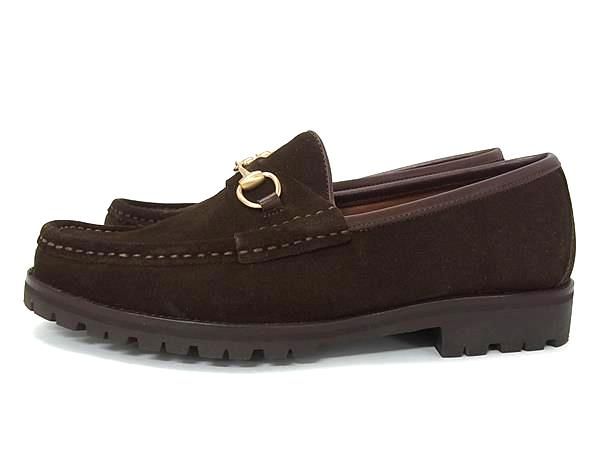 Gucci 101 Horsebit Suede Loafers 7.5 Shoes Brown — view 3