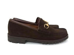 Gucci 101 Horsebit Suede Loafers 7.5 Shoes Brown — view 2