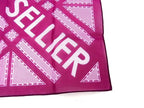 Hermes Sellier Series Cotton 100% Pocket Square Purple — view 3