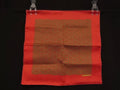 Hermes Carre 45 Petit Gavroche Silk 100% Pocket Square Orange Multicolor