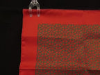 Hermes Carre 45 Petit Gavroche Silk 100% Pocket Square Orange Multicolor — view 2