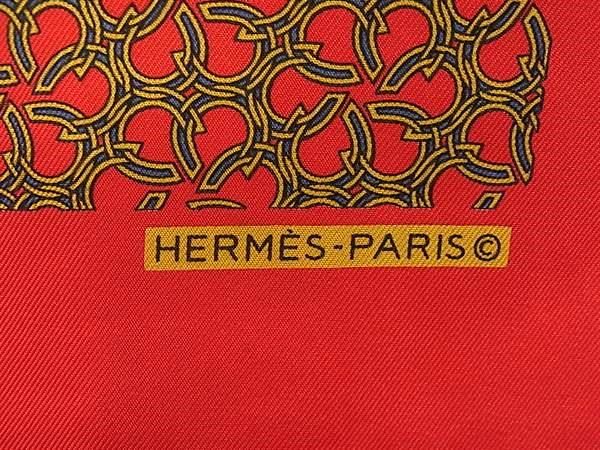 Hermes Carre 45 Petit Gavroche Silk 100% Pocket Square Orange Multicolor — view 4