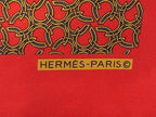 Hermes Carre 45 Petit Gavroche Silk 100% Pocket Square Orange Multicolor — view 4