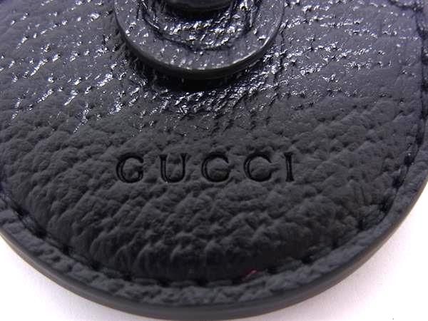Gucci Airtag Leather Air Tag Holder Charm Pet Supplies for Dogs Black Keychain — view 3
