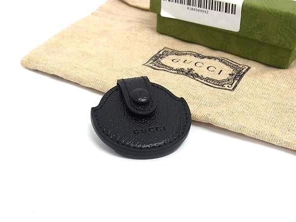 Gucci Airtag Leather Air Tag Holder Charm Pet Supplies for Dogs Black Keychain