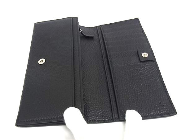 Gucci Leather Bifold Wallet Billfold Coin Purse Card Holder Black — view 3