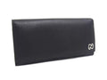 Gucci Leather Bifold Wallet Billfold Coin Purse Card Holder Black