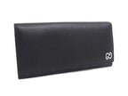 Gucci Leather Bifold Wallet Billfold Coin Purse Card Holder Black