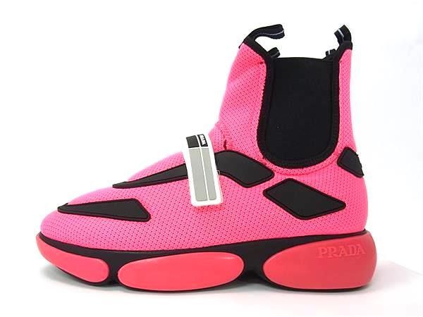 Prada Mesh High Cut 37 Shoes Pink — view 3