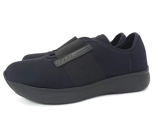 Prada Nylon Neoprene 37.5 Shoes Black — view 3