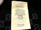 Gucci Double Jacquard GG Wool Scarf Shawl Gray Black — view 4