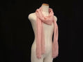 Gucci GG Pattern 52% Wool Silk 48% Shawl Pink Scarf