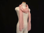 Gucci GG Pattern 52% Wool Silk 48% Shawl Pink Scarf
