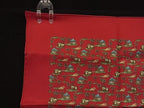 Hermes Petit Carre Gavroche Silk 100% Palm Tree Pattern Scarf Red Multicolor — view 2