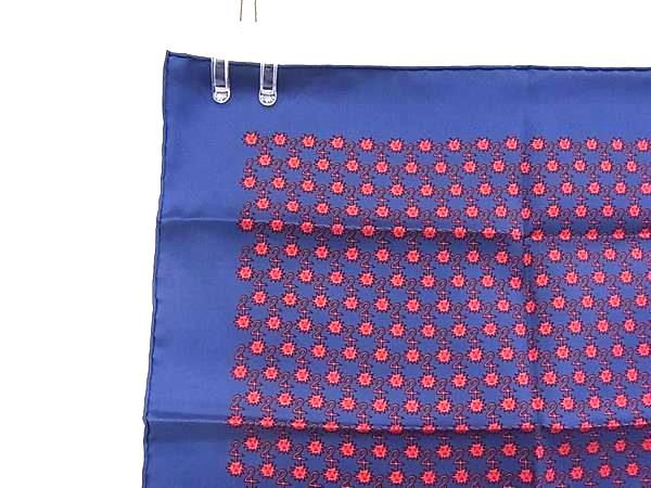 Hermes Petit Carre Gavroche Silk 100% Scarf Navy — view 2