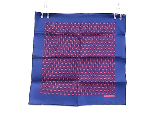 Hermes Petit Carre Gavroche Silk 100% Scarf Navy