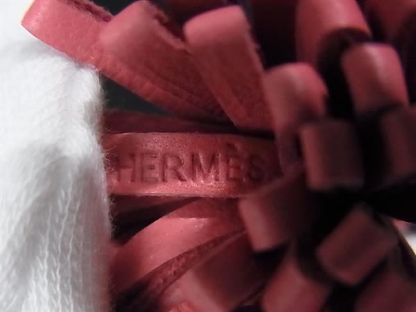Hermes Carmenchita Leather Silver Key Holder Bag Charm Pink — view 3
