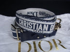 Dior Canvas Bag Shoulder Strap Belt Navy