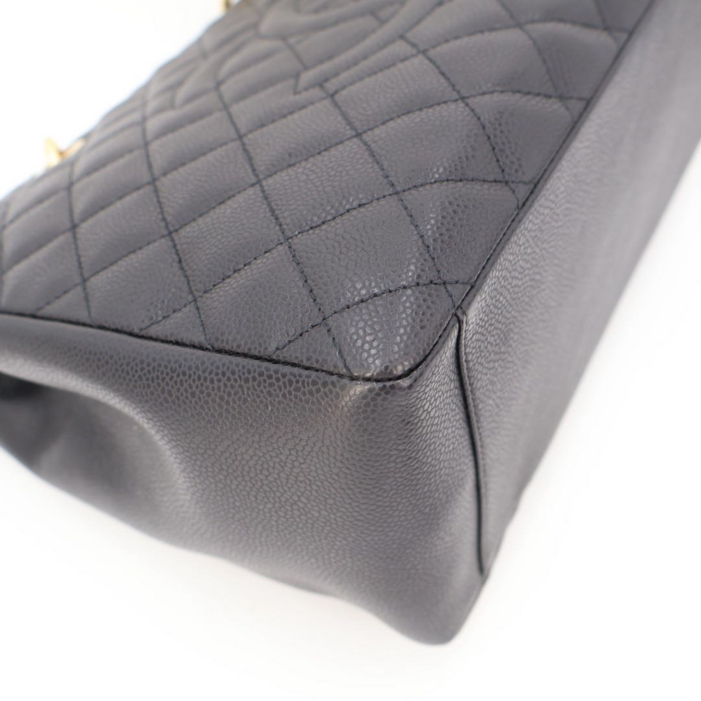 Chanel Quilted Grand Shopping Tote GST Leather Black — view 4