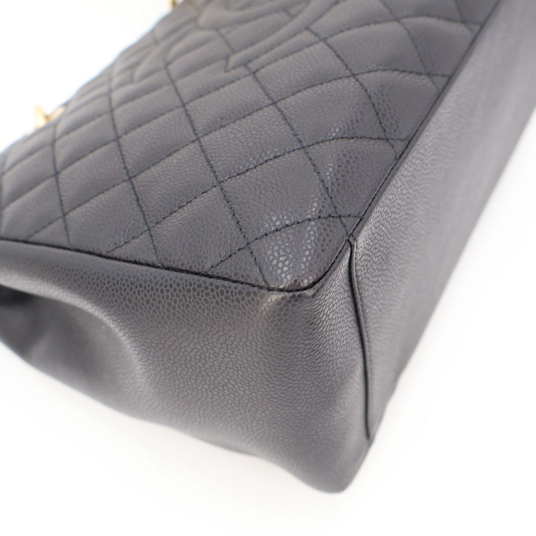 Chanel Quilted Grand Shopping Tote GST Leather Black — view 4