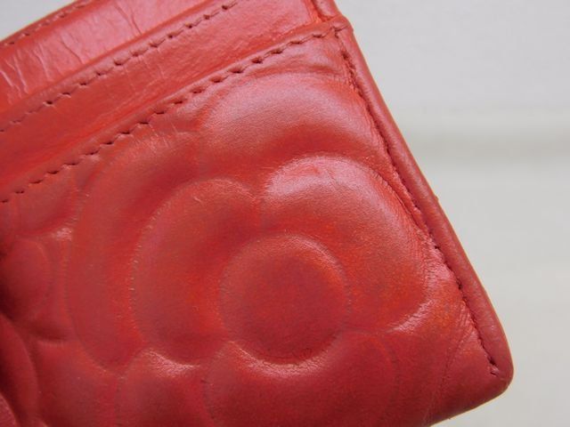 Chanel Card Case Camellia Leather Pink Re Color Business Holder — view 4