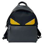 Fendi Bugs Eye Backpack Nylon Leather Black