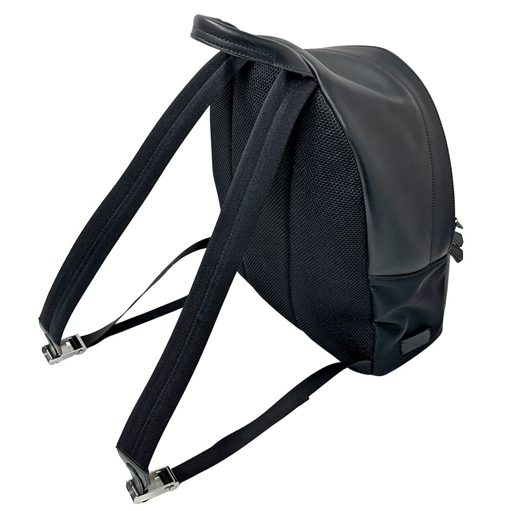 Fendi Bugs Eye Backpack Nylon Leather Black — view 4