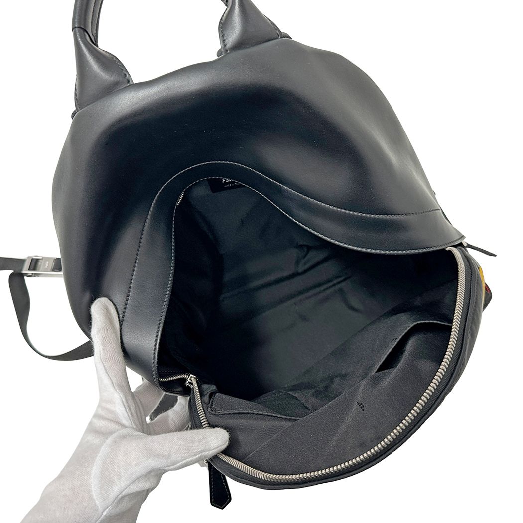 Fendi Bugs Eye Backpack Nylon Leather Black — view 5