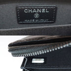Chanel Ten Quilted Coin Case Lambskin Purse All Black — view 5