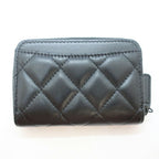 Chanel Ten Quilted Coin Case Lambskin Purse All Black — view 2