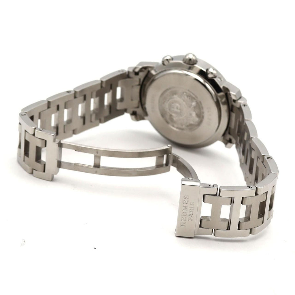Hermes Clipper Chronograph SS Quartz Watch — view 7