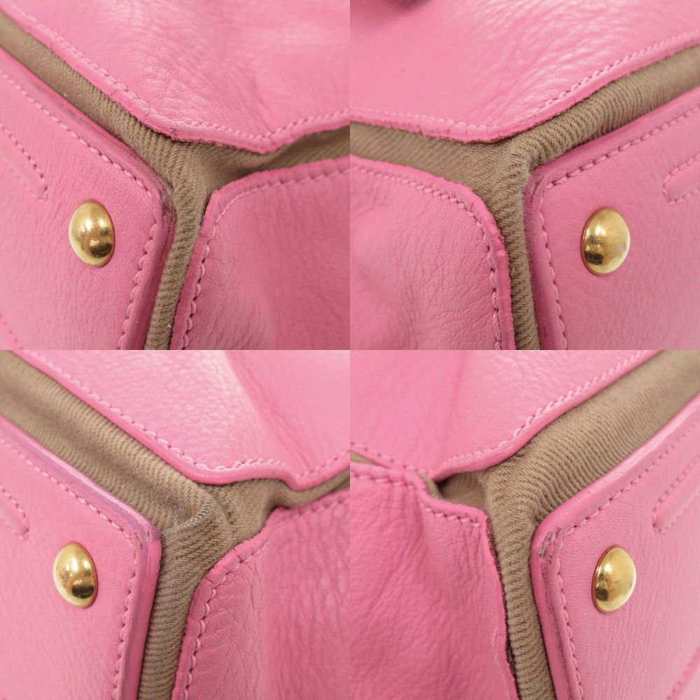 Saint Laurent Muse Two Leather Pink Handbag — view 4
