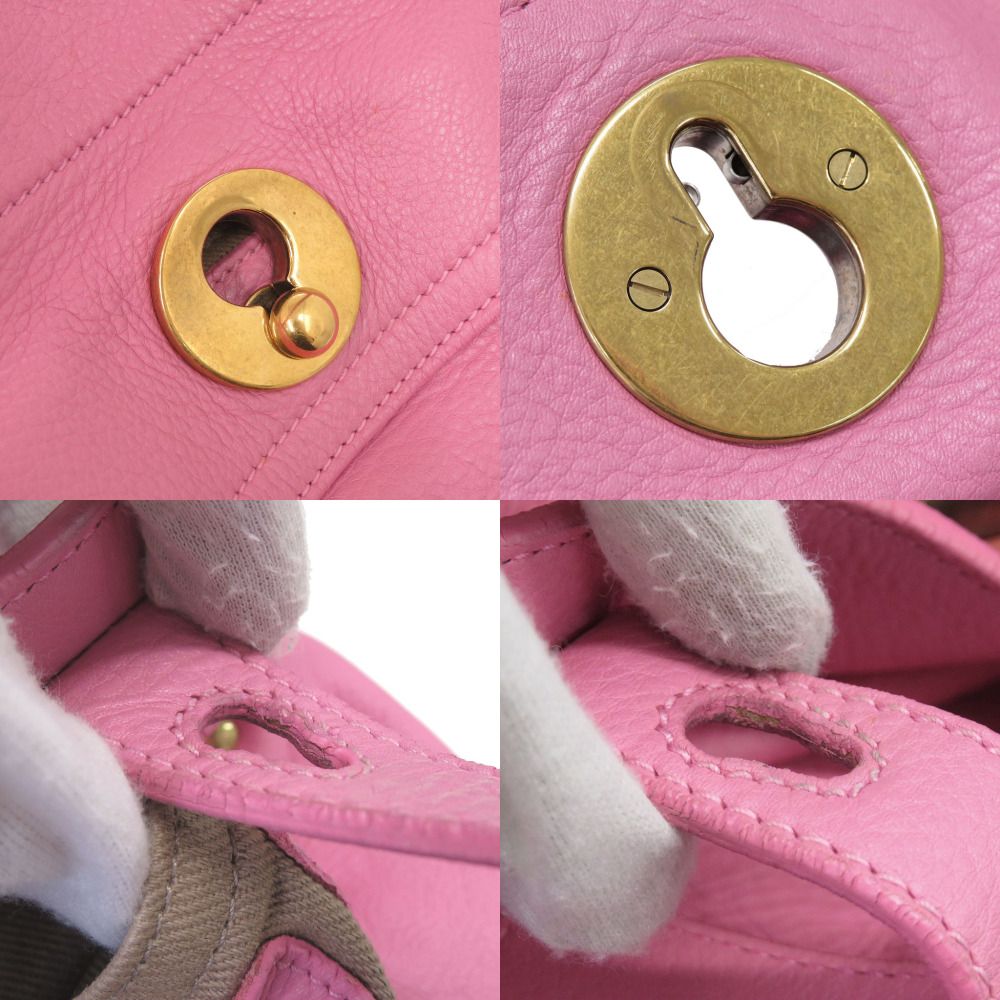 Saint Laurent Muse Two Leather Pink Handbag — view 7